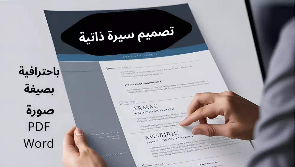تصميم سيرة ذاتية احترافية من صفحة واحدة باللغة العربية أو الإنجليزية مقابل 5 دولار بصيغة PDF أو صورة أو ملف Word