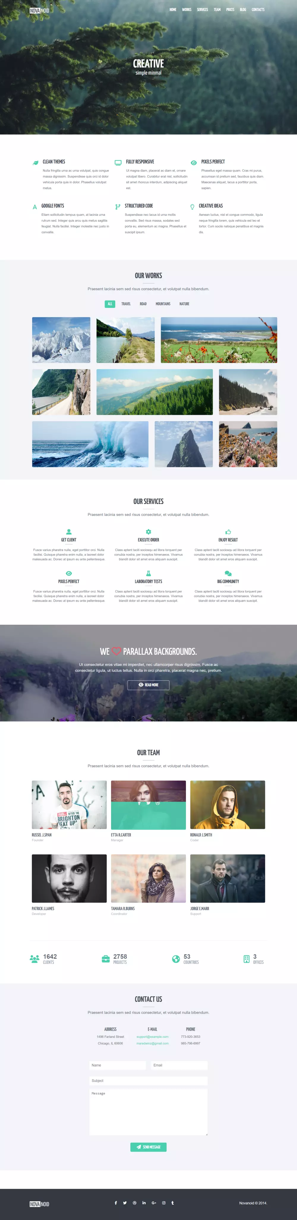 تطوير صفحة هبوط متجاوبة مع جميع الأجهزة HTML, CSS, JS