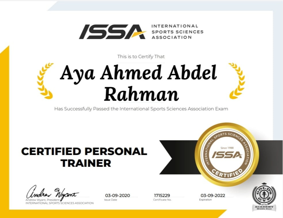 تصميم برنامج غذائى و خطة تدريبية وفقا لاحتياجات كل شخص