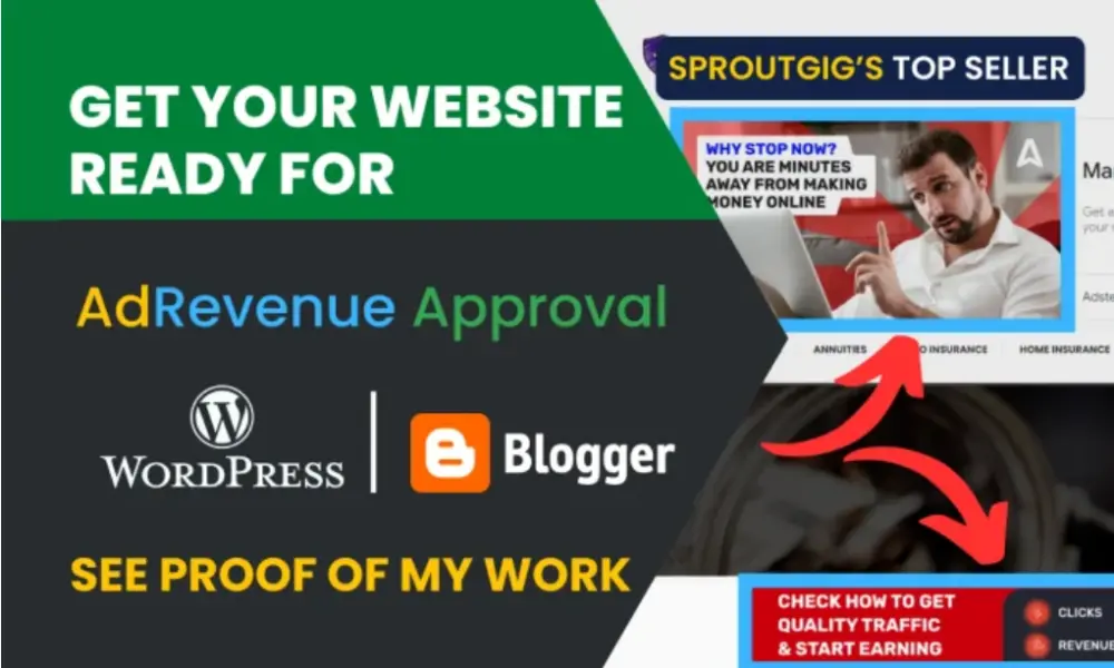 إنشاء موقع WordPress أو Blogger جاهز للتقديم على Ad Revenue