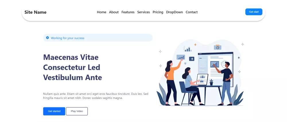 إنشاء صفحة هبوط احترافية باستخدام HTML, CSS, Bootstrap