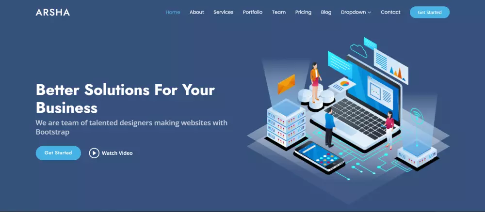 إنشاء صفحة هبوط احترافية باستخدام HTML, CSS, Bootstrap
