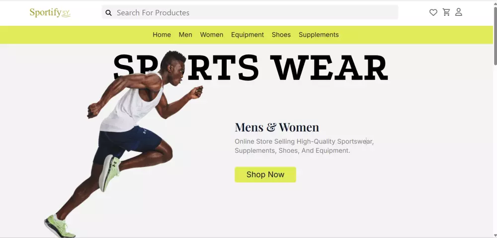 انشاء صفحة هبوط متجاوبة لمتجر رياضي