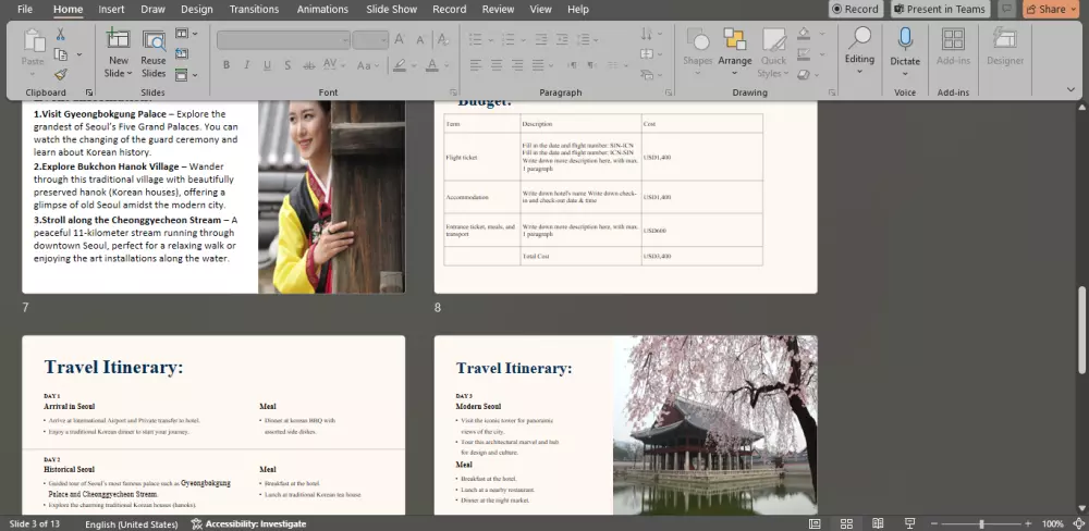 تصميم عرض تقديمي احترافي مكون من 10 شرائح مقابل 5 دولار