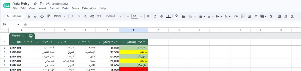 سأقوم بإدخال وتنظيم حتى 500 سجل بيانات على Excel أو Google Sheets مقابل 20 دولار