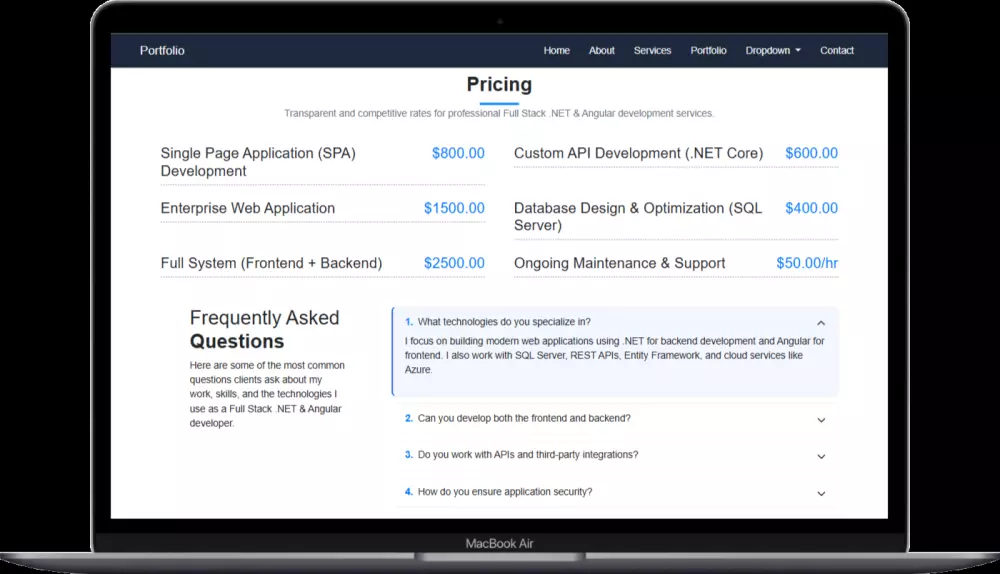 تصميم صفحة هبوط احترافية لعرض سيرتك ومهاراتك - Landing page