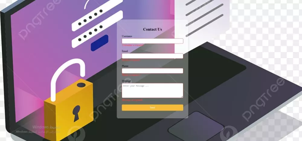 تصميم صفحات تسجيل دخول احترافية  باستخدام لغة Html Css and JavaScript