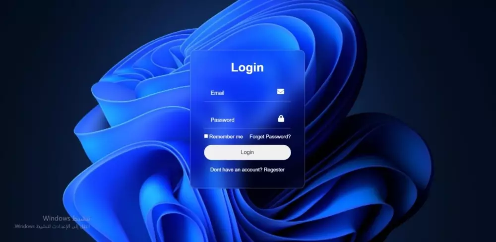 تصميم صفحات تسجيل دخول احترافية  باستخدام لغة Html Css and JavaScript