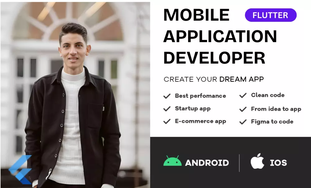 تطوير وتنفيذ تطبيق موبايل يعمل علي الأندرويد وال أي فون بإستخدام Flutter