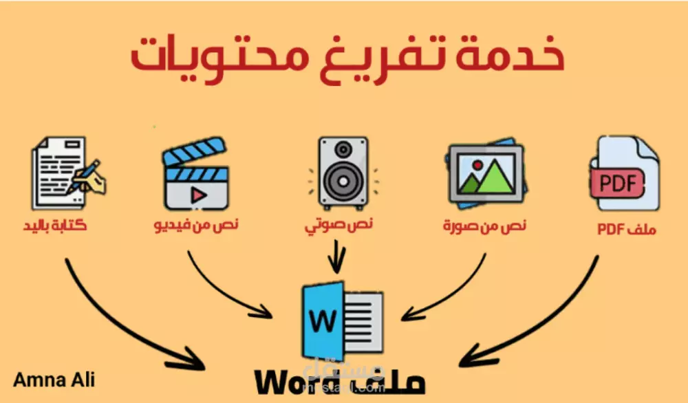 سأقوم بتفريغ صوتي من ملفات صوتية أو فيديوهات إلي نص مكتوب بصيغة word أو PDF باللغة العربية