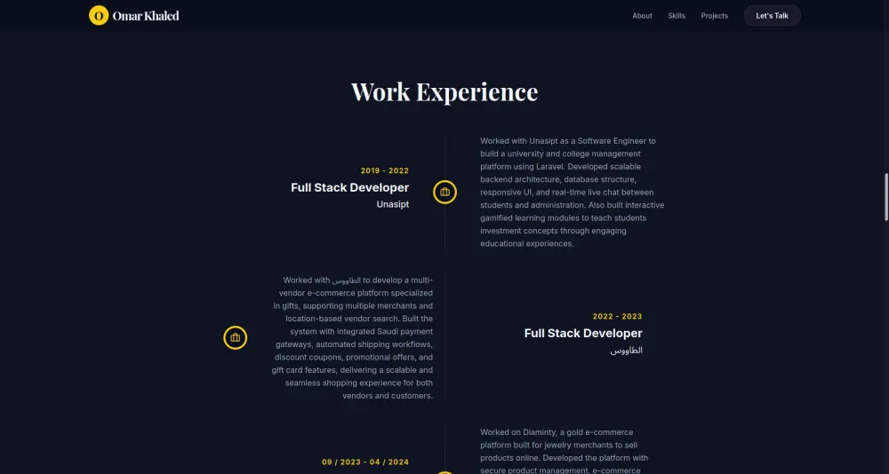 تصميم وتطوير بورتفوليو احترافي باستخدام Laravel مع لوحة تحكم