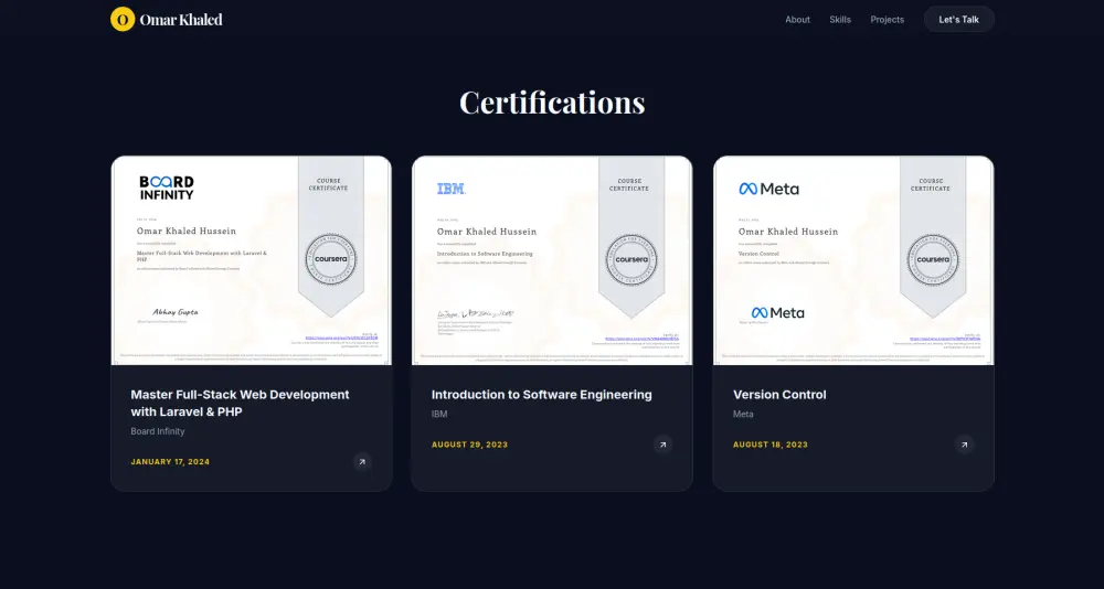 تصميم وتطوير بورتفوليو احترافي باستخدام Laravel مع لوحة تحكم
