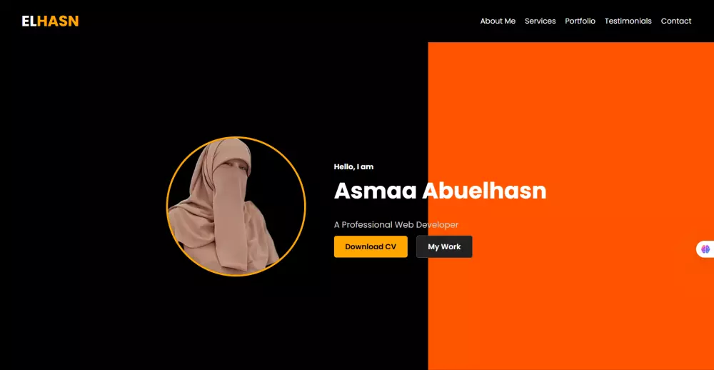 سأصمم لك صفحة بورتفوليو (Portfolio) شخصية أنيقة