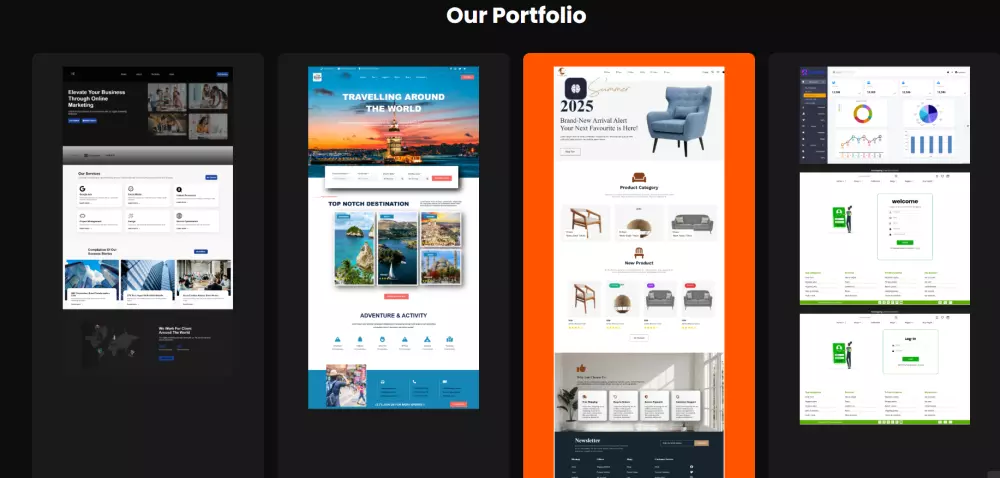 سأصمم لك صفحة بورتفوليو (Portfolio) شخصية أنيقة