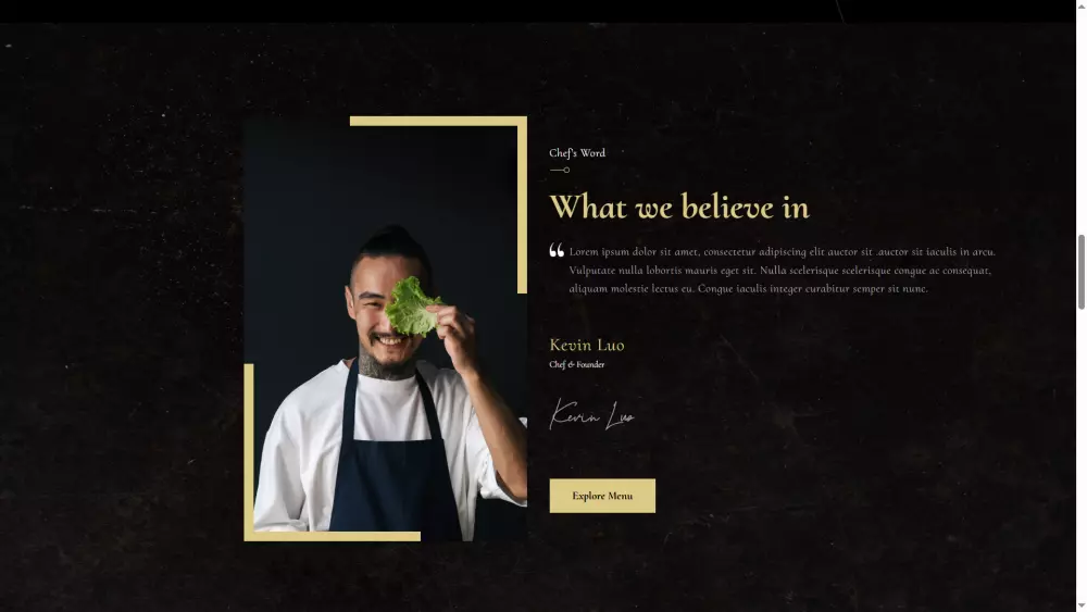 صفحه هبوط لمطعم