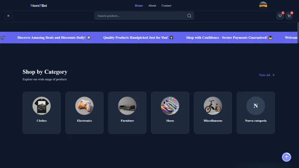 خدمة تطوير واجهة متجر إلكتروني احترافية – StorePilot