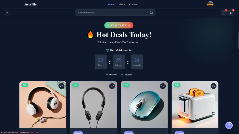 خدمة تطوير واجهة متجر إلكتروني احترافية – StorePilot
