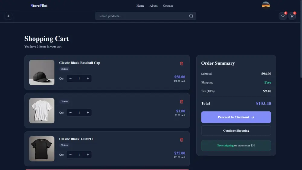 خدمة تطوير واجهة متجر إلكتروني احترافية – StorePilot