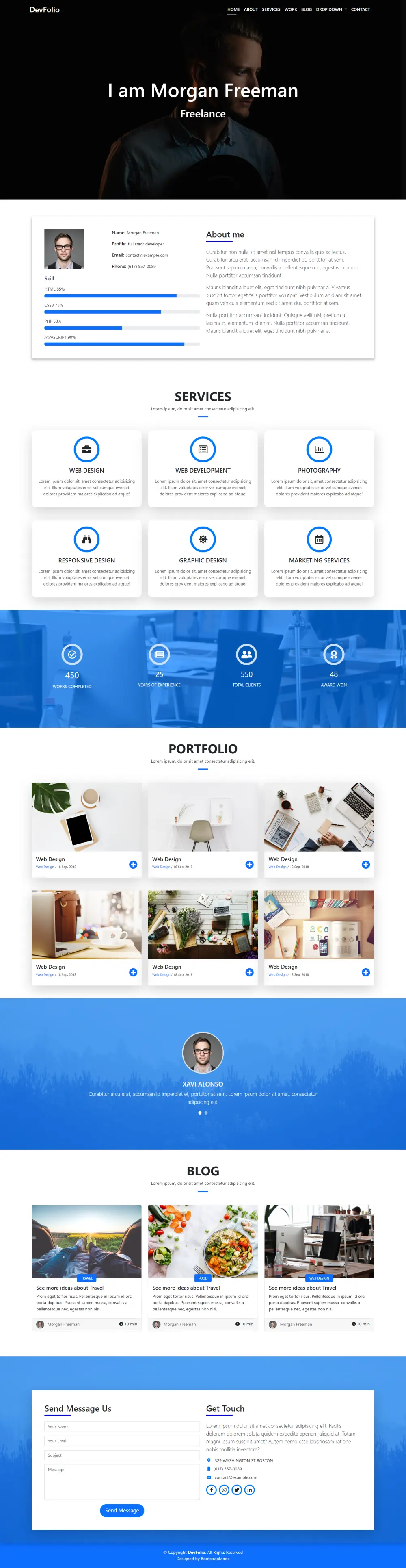 تصميم landing page