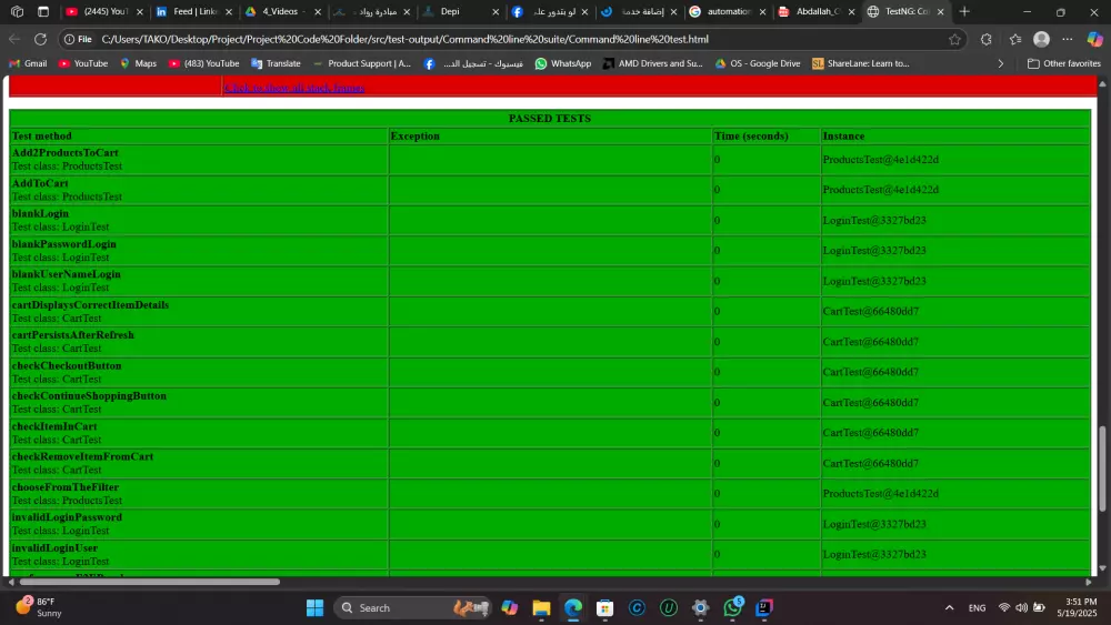 Automation Testing for Website