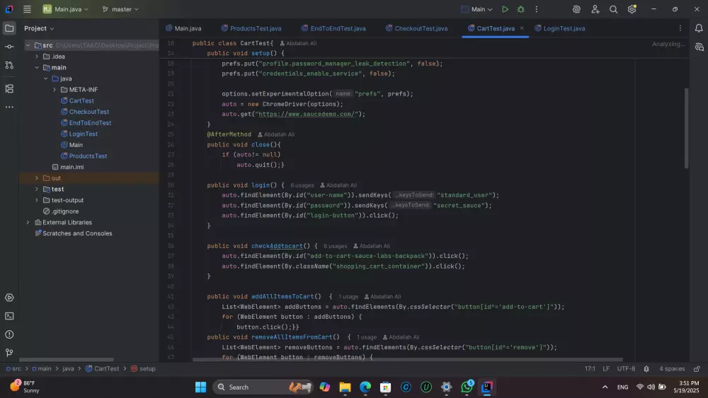 Automation Testing for Website