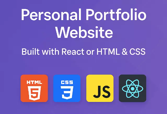 تصميم بورتفوليو بكود باستخدام React أو HTML/CSS
