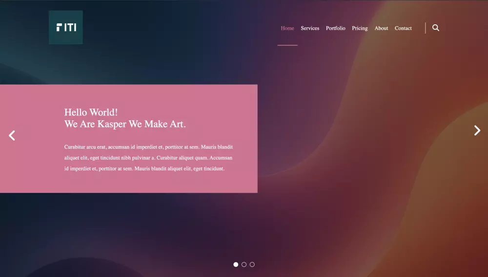 تصميم صفحة هبوط تحتوى على 5 أقسام