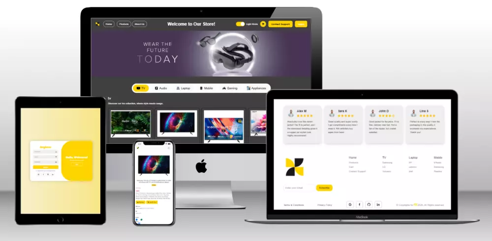 تصميم وتطوير واجهة ويب احترافية باستخدام React وTailwind CSS