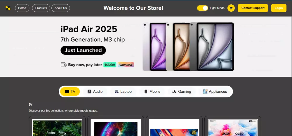 تصميم وتطوير واجهة ويب احترافية باستخدام React وTailwind CSS