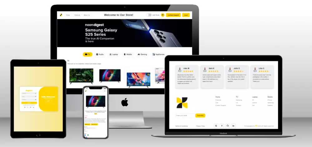 تصميم وتطوير واجهة ويب احترافية باستخدام React وTailwind CSS