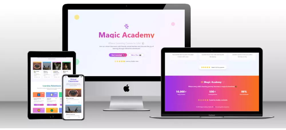 تصميم منصة تعليمية للأطفال بواجهة جذابة وتفاعلية React-Next