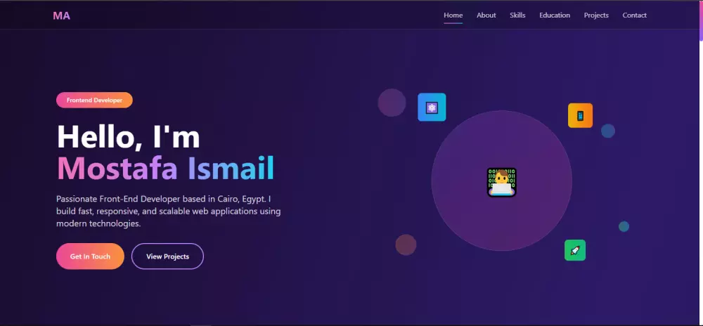 تصميم وبناء Portfolio احترافي باستخدام React.js لعرض أعمالك بشكل مميز
