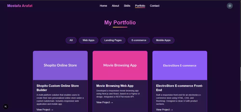 تصميم وبناء Portfolio احترافي باستخدام React.js لعرض أعمالك بشكل مميز