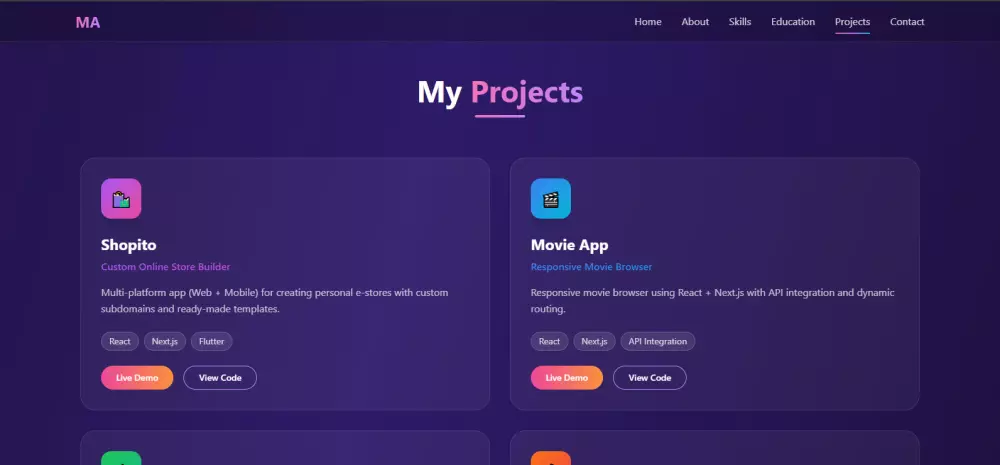 تصميم وبناء Portfolio احترافي باستخدام React.js لعرض أعمالك بشكل مميز