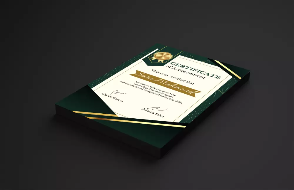 تصميم شهادة تقدير احترافية بصيغة جاهزة للطباعة