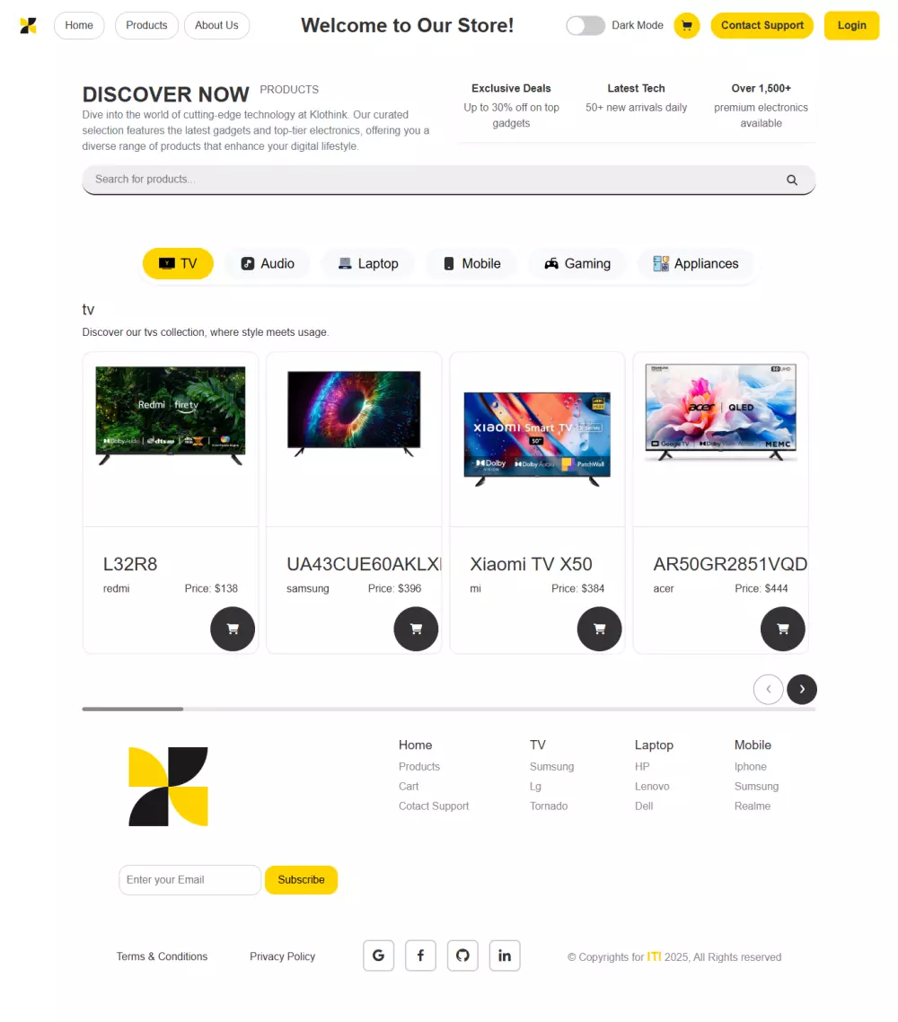 Landing Page صفحة هبوط باستخدام TypeScript , HTML , CSS او javaScript