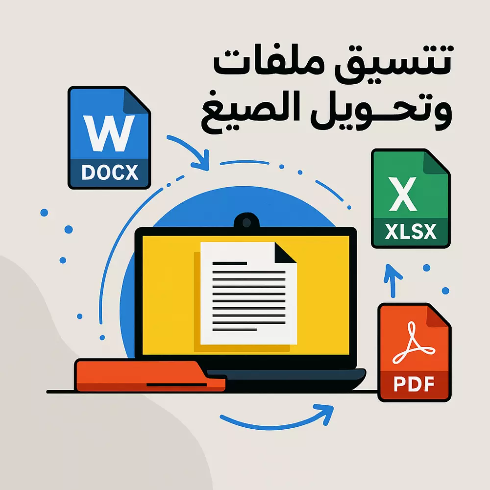 خدمة تنسيق احترافي وتحويل سلس بين Word وPDF وباقي الصيغ