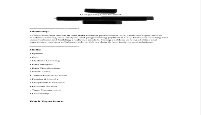 سيرة ذاتية بنظام ATS