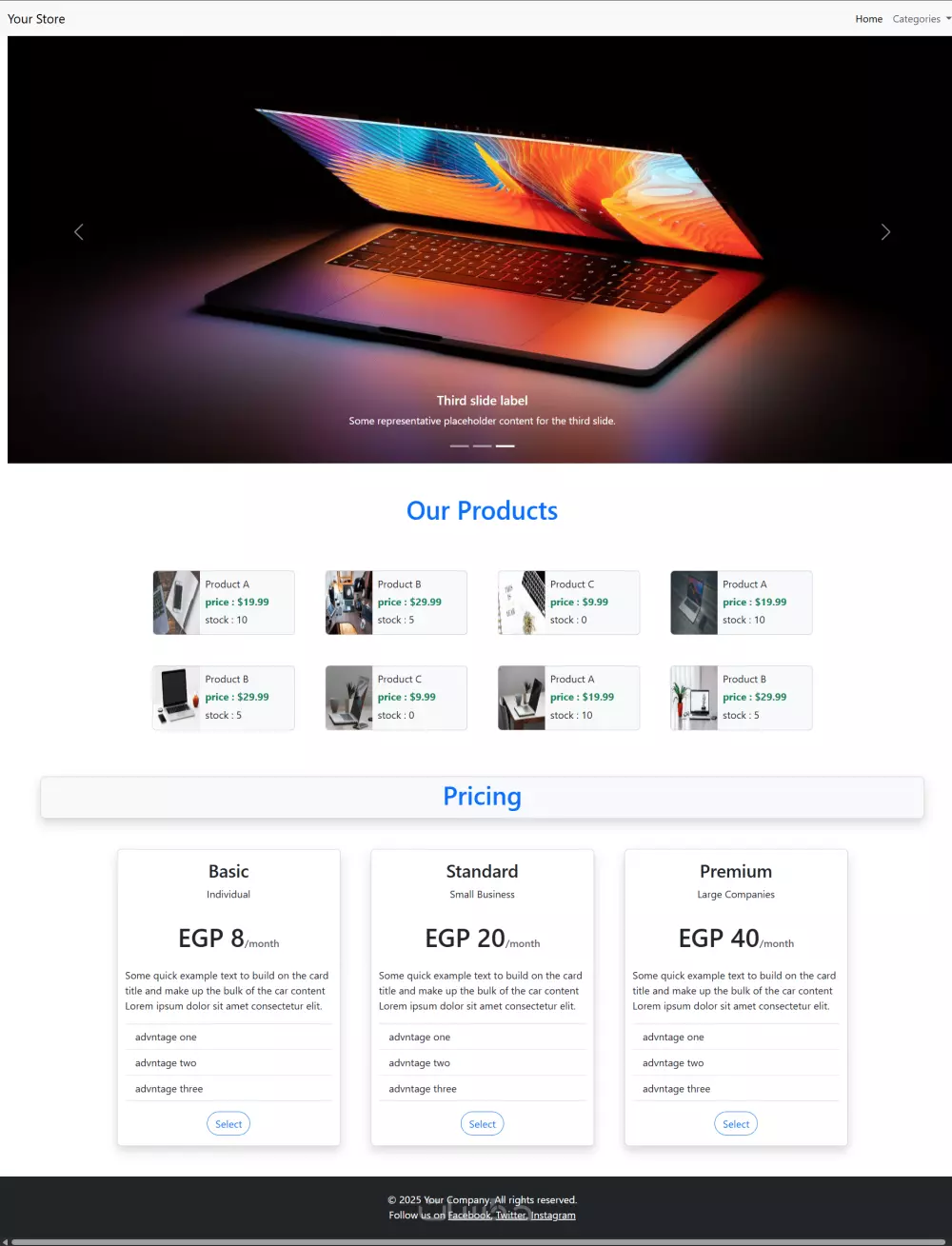 تصميم صفحة هبوط landing page