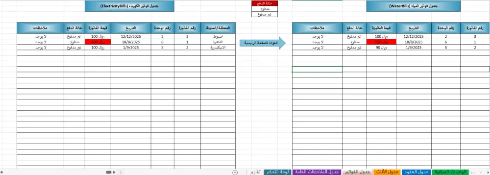 ملفات Excel احترافية لتنظيم أعمالك