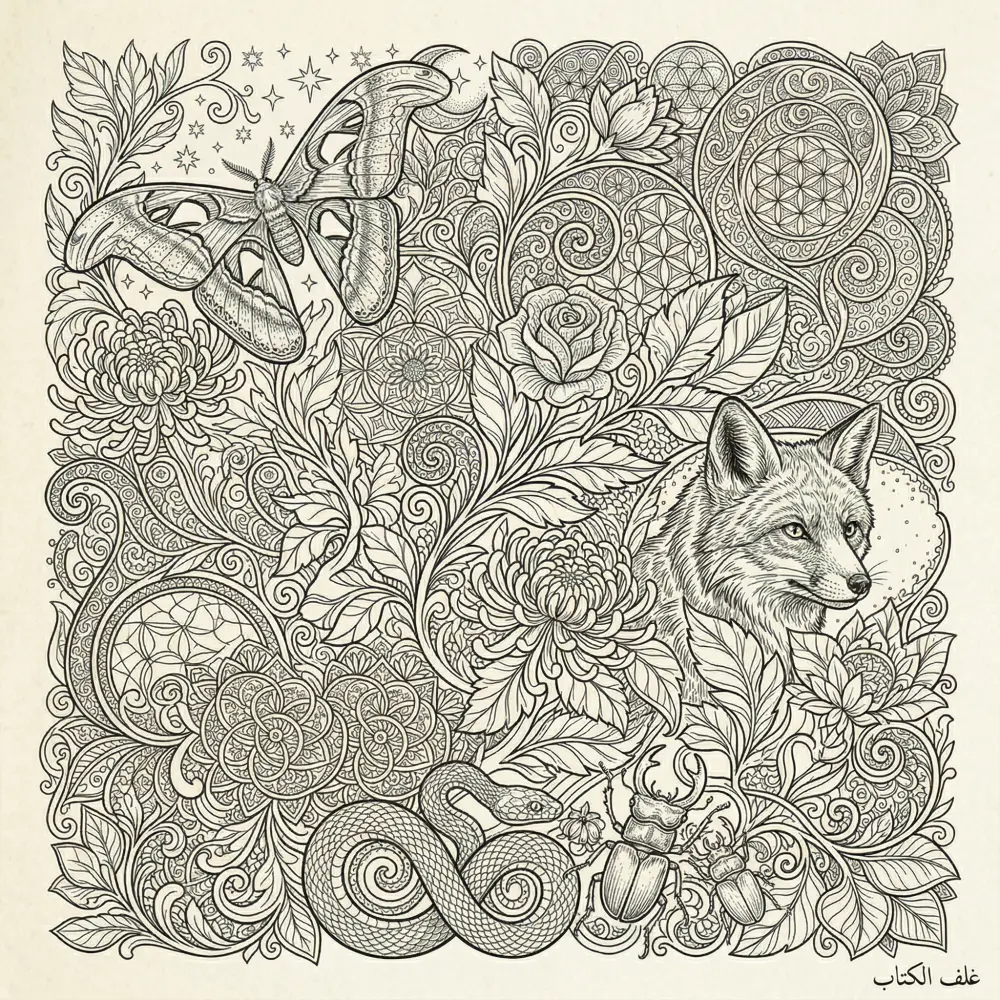 تصميم رسومات Line Art احترافية للتلوين أو الطباعة (Zentangle Style)