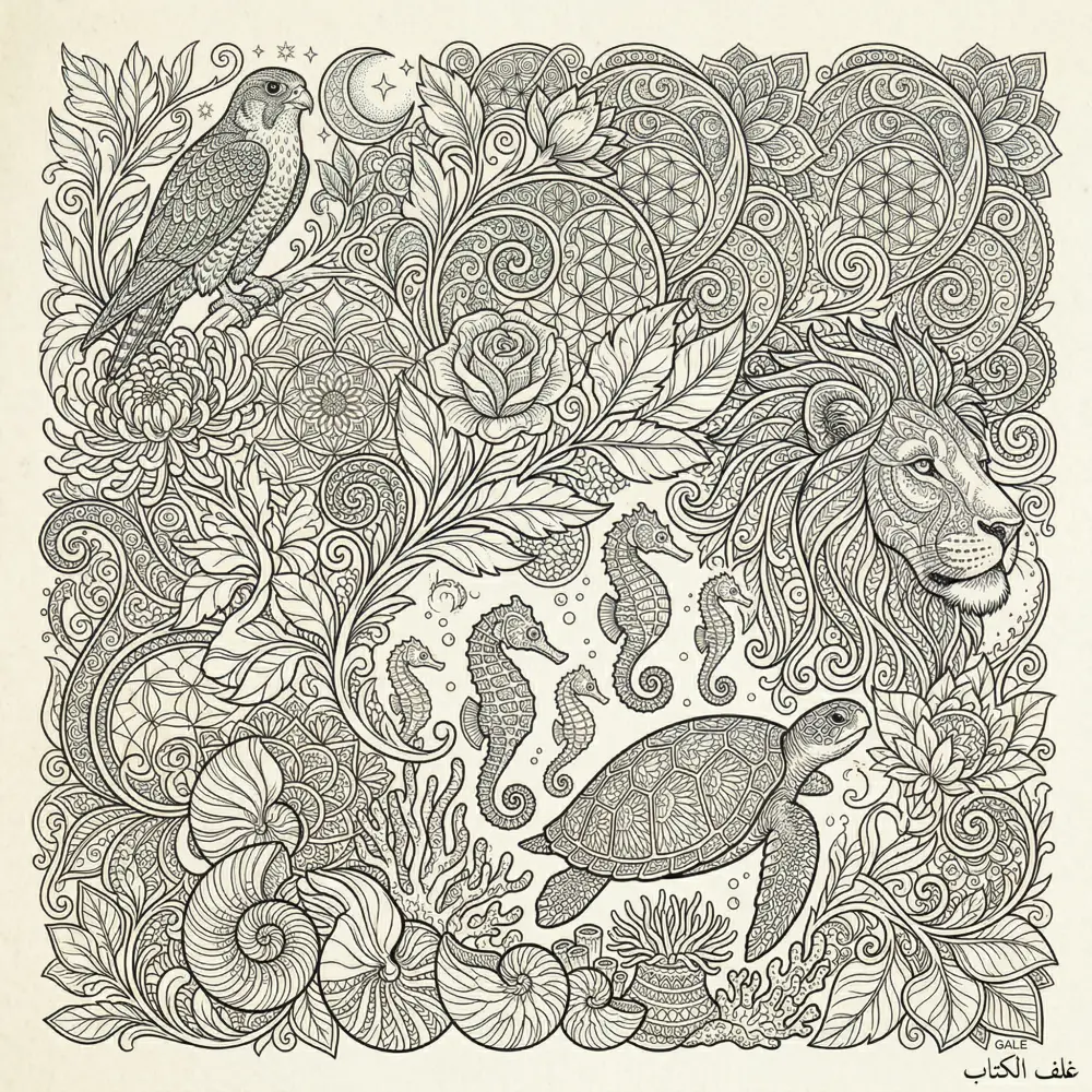 تصميم رسومات Line Art احترافية للتلوين أو الطباعة (Zentangle Style)