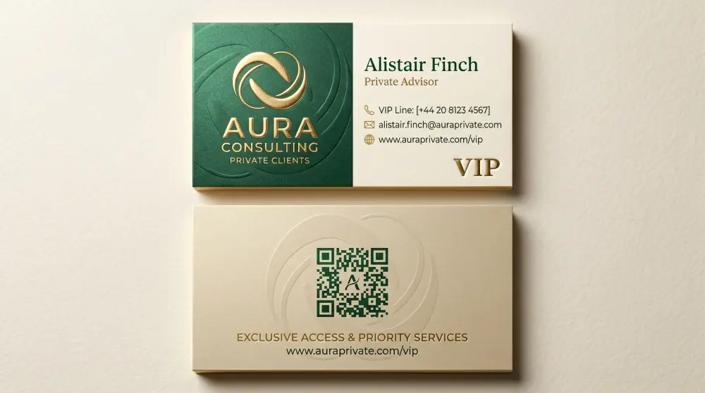 تصميم كارت VIP احترافي وفخم (Business Card) بهوية مميزة قابلة للطباعة