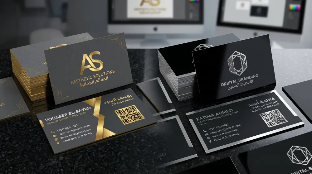تصميم كارت VIP احترافي وفخم (Business Card) بهوية مميزة قابلة للطباعة
