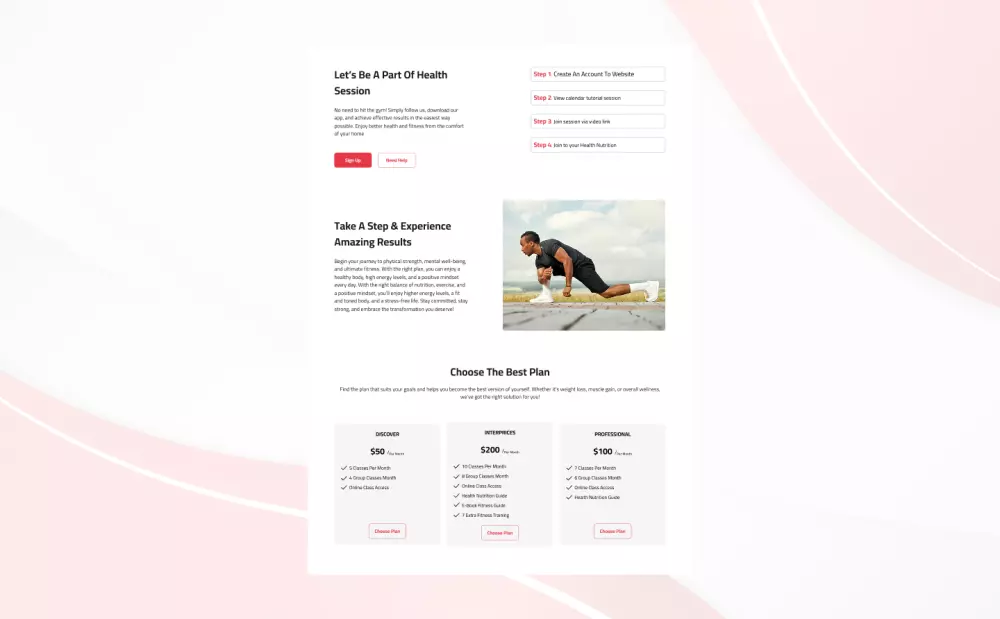 تصميم صفحة هبوط Landing page UI Design