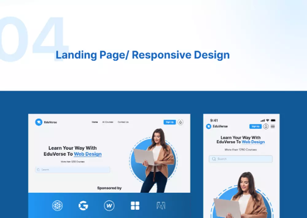 تصميم صفحة هبوط احترافية Responsive landing page