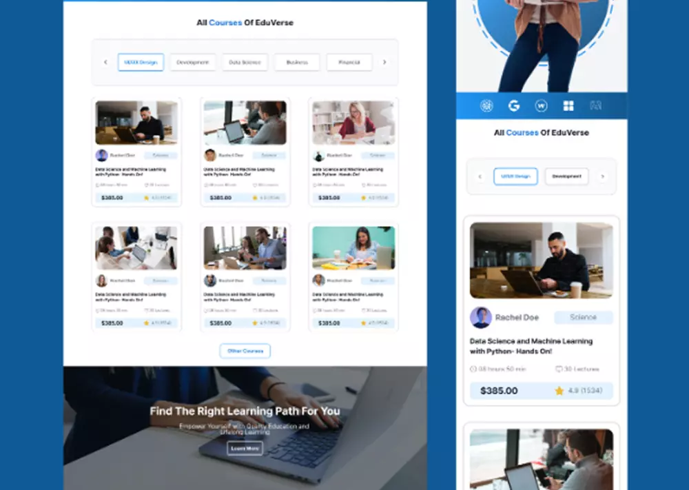تصميم صفحة هبوط احترافية Responsive landing page