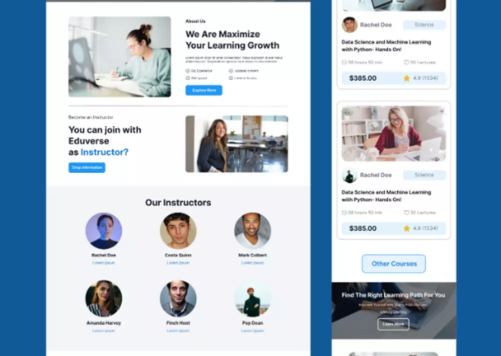 تصميم صفحة هبوط احترافية Responsive landing page
