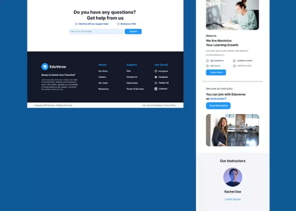 تصميم صفحة هبوط احترافية Responsive landing page