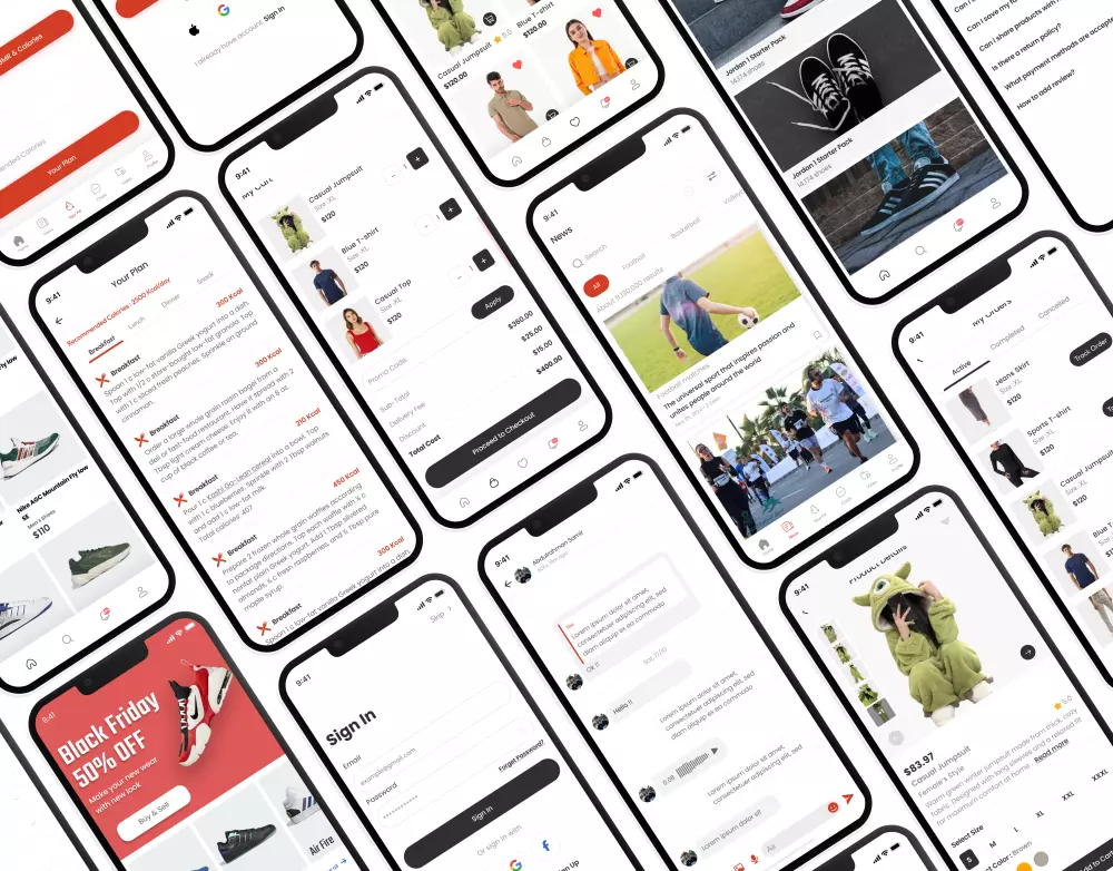 تصميم شاشات لتطبيق موبايل باحترافية باستخدام Figma